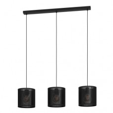 Подвесной потолочный светильник (люстра) MANBY, 3Х40W, E27, L900, B200, H1100, сталь, черный Eglo 43796