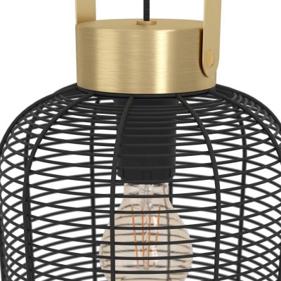 Подвесной светильник (люстра) ROUNDHAM, 1X40W (E27), Ø220, сталь, черный, матовая латунь Eglo 43963