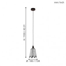 Подвесной потолочный светильник (люстра) KARHOLD Eglo 43097