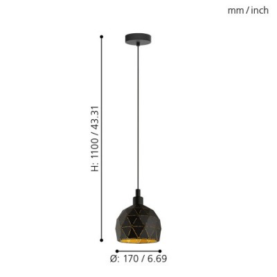 Подвесной потолочный светильник (люстра) ROCCAFORTE Eglo 33345