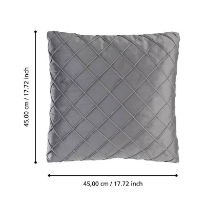 Подушка декоративная SHOURA, L450, B450, наволочка: 100% полиэстер, серый; наполнитель: 100% полиэстер Eglo 420254