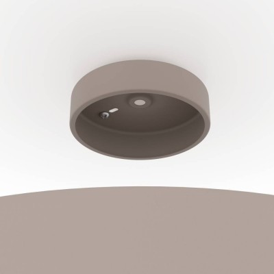 Потолочный светильник DUAIA, 1X40W (E27), H160, Ø420, сталь, тауп / дерево, сталь, коричневый, матовая латунь Eglo 900838
