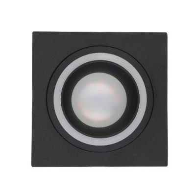 Встраиваемый светильник CAROSSO, 35W (GU10), L93, B93, H25, алюминий, черный / пластик, белый Eglo 900451