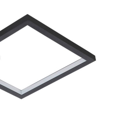 Потолочный светильник GAFARES, LED 15W, 2100lm, L330, B330, H50, алюминий, сталь, черный, белый/пластик, белый Eglo 900422