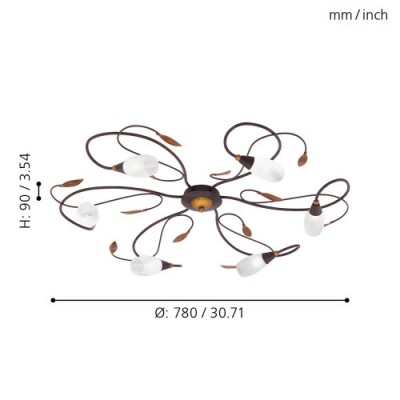 Люстра потолочная GERBERA 1 Eglo 90697