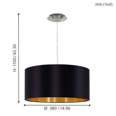 Подвесной потолочный светильник (люстра) MASERLO Eglo 31599