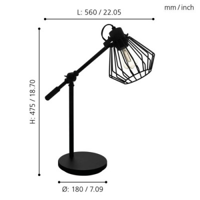 Настольная лампа TABILLANO 1 Eglo 99019