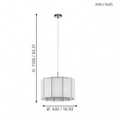 Подвесной потолочный светильник (люстра) PINETA Eglo 98338