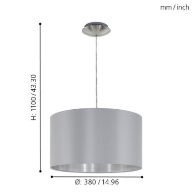 Подвесной потолочный светильник (люстра) MASERLO Eglo 31601