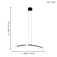Подвесной потолочный светильник (люстра) EGIDONELLA светодиодный Eglo 99382