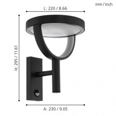 Уличный настенный светильник светодиодный FRANCARI Eglo 98233