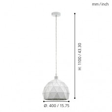 Подвесной потолочный светильник (люстра) ROCCAFORTE Eglo 97854