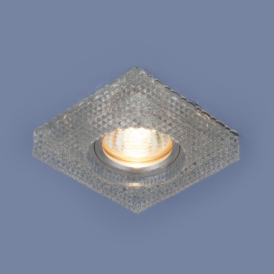 Встраиваемый точечный светильник с LED подсветкой 2214 MR16 CL прозрачный Elektrostandard