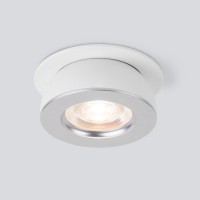 Встраиваемый точечный светодиодный светильник Pruno белый/серебро 8W 4200К (25080/LED) 25080/LED Elektrostandard
