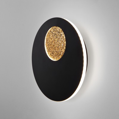 Настенный светодиодный светильник Areola 40150/1 LED черный/золото Elektrostandard