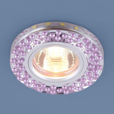 Встраиваемый точечный светильник с LED подсветкой 2194 MR16 SL/VL зеркальный/фиолетовый Elektrostandard