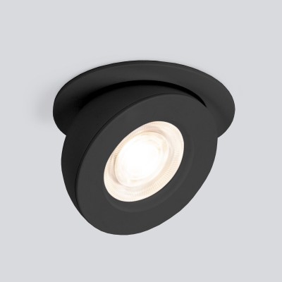 Встраиваемый точечный светодиодный светильник Pruno черный 8W 4200К (25080/LED) 25080/LED Elektrostandard