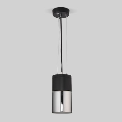 Уличный подвесной светодиодный светильник Roil чёрный/дымчатый плафон IP54 35125/H Elektrostandard