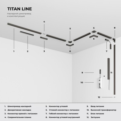 Titan Line Угловой коннектор титан 85006/00 Elektrostandard