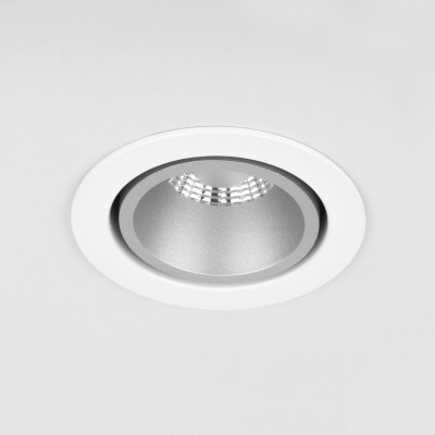 Встраиваемый точечный светодиодный светильник 15267/LED 7W 4200K белый/серебро Elektrostandard