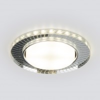 Встраиваемый точечный светильник с LED подсветкой 3033 GX53 CL/SL прозрачный/серебро Elektrostandard