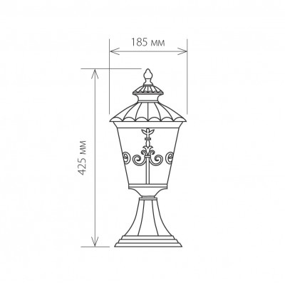 Diadema S черное золото ландшафтный светильник IP44 GLYF-8046S Elektrostandard