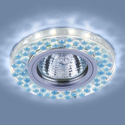 Встраиваемый точечный светильник с LED подсветкой 2194 MR16 SL/BL зеркальный/голубой Elektrostandard