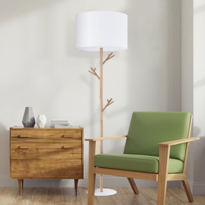 Напольный светильник с тканевым абажуром 5572 Albero White TK Lighting