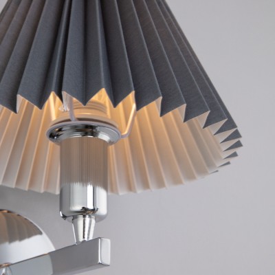 Настенный светильник с декоративным абажуром 60136/1 хром/графит Eurosvet