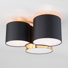 Потолочный светильник с тканевыми абажурами 3445 Mona Black / Gold TK Lighting