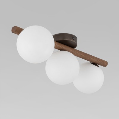 Потолочный светильник со стеклянными плафонами 10269 Estera Wood TK Lighting