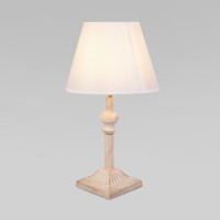 Классическая настольная лампа 01061/1 белый с золотом Eurosvet