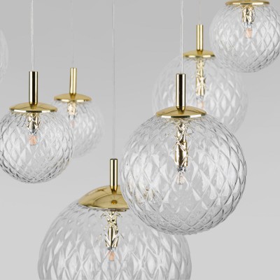 Подвесной светильник со стеклянными плафонами 4608 Cadix Gold TK Lighting