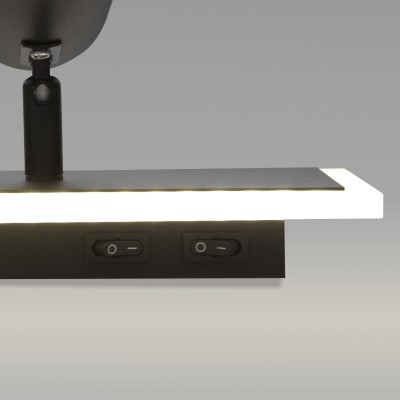 Настенный светодиодный светильник с USB и Type-C 20127/1 LED черный Eurosvet
