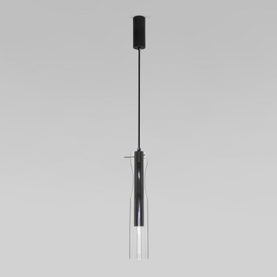 Подвесной светильник LED со стеклянным плафоном 50253/1 LED черный Eurosvet