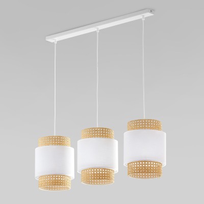 Подвесной светильник с тканевыми абажурами 6531 Boho White TK Lighting