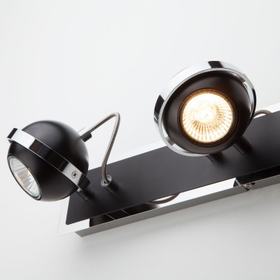 Настенный светильник с поворотными плафонами 20056/3 черный Eurosvet