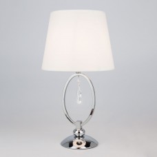 Настольная лампа с абажуром 01055/1 хром Eurosvet