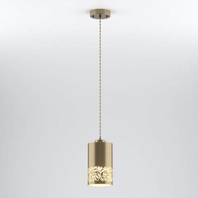 Подвесной светильник с металлическим плафоном 50071/1 античная бронза Eurosvet