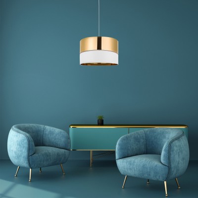 Подвесной светильник с тканевым абажуром 4771 Hilton Gold TK Lighting