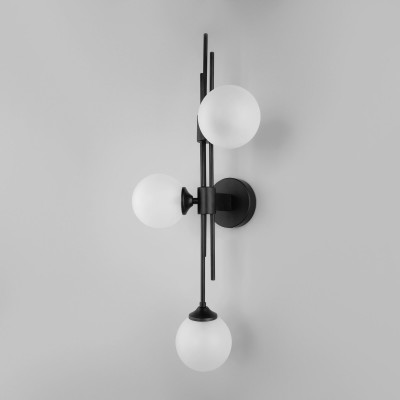 Настенный светильник со стеклянными плафонами 50383/3 черный Eurosvet