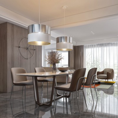 Подвесной светильник с тканевым абажуром 534 Hilton TK Lighting