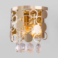 Настенный светильник с хрусталем 10114/2 золото Eurosvet
