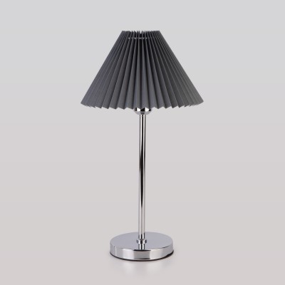 Настольная лампа с абажуром 01132/1 хром/графит Eurosvet