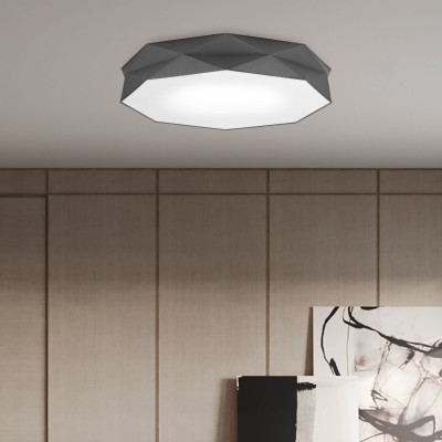 Потолочный светильник с тканевым абажуром 4223 Kantoor Graphite TK Lighting