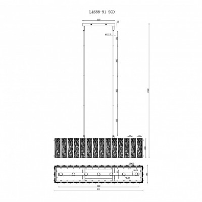 Подвесная люстра iLAMP Panorama L4688-91 SGD