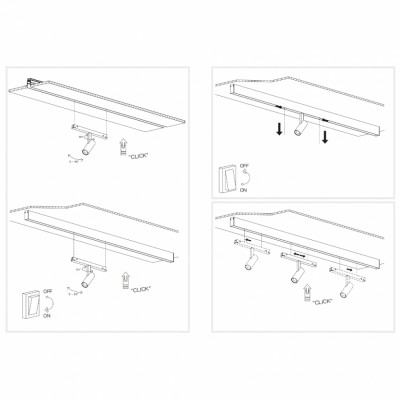 Поворотный магнитный трековый светильник iLEDEX TECHNICAL VISION 4822-005-D34-16W-40DG-4000K-BK