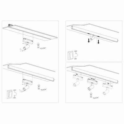 Поворотный магнитный трековый светильник iLEDEX TECHNICAL VISION 4822-011-D45-8W-38DG-4000K-BK