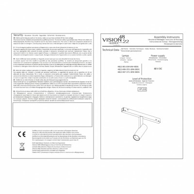 Поворотный магнитный трековый светильник iLEDEX TECHNICAL VISION 4822-007-D75-30W-38DG-4000K-BK