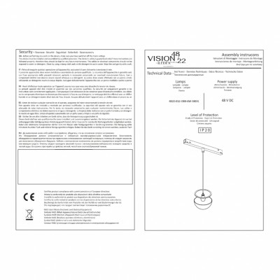 Магнитный трековый светильник iLEDEX TECHNICAL VISION 4822-012-D80-6W-38DG-4000K-BK